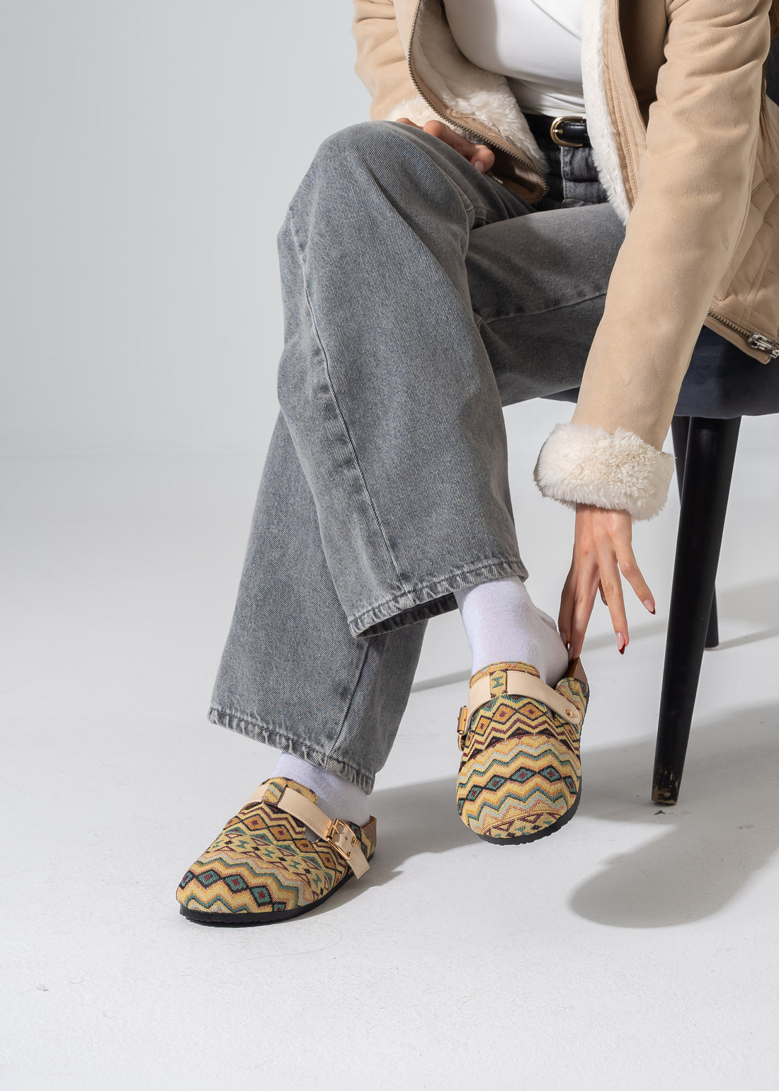 ZigZag Clogs - BEIGE