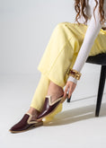Load image into Gallery viewer, Textured Slip-on Mules - MARRON
