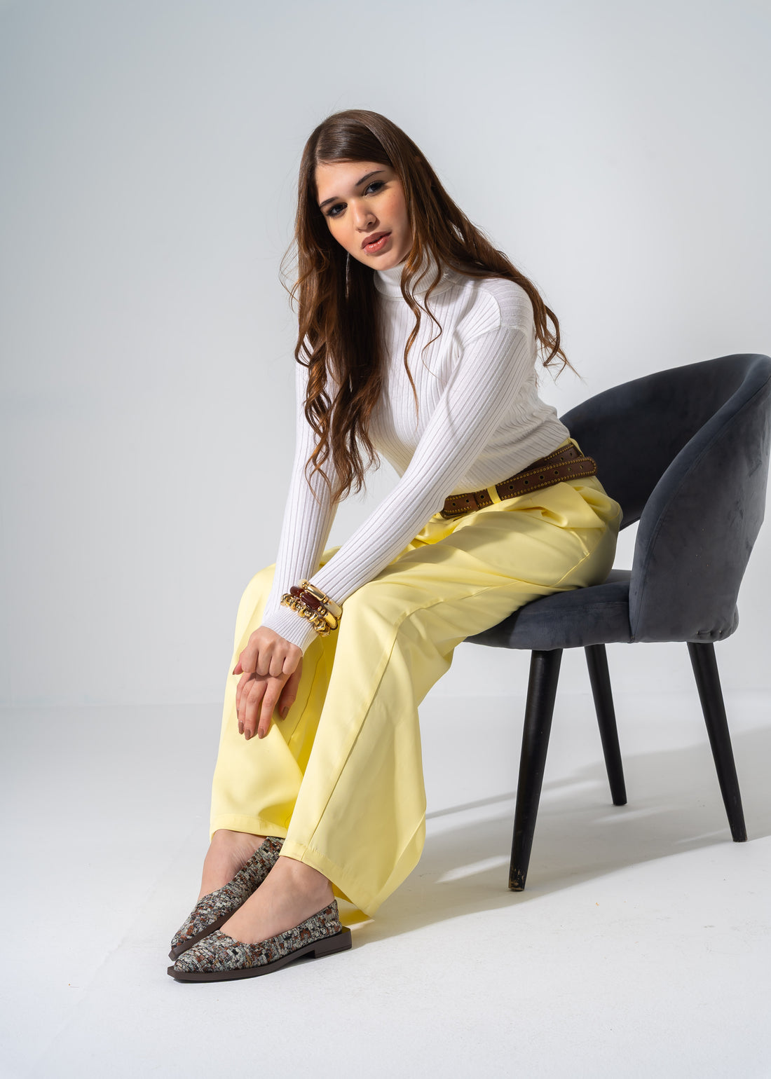 Chic Tweed Flats - BROWN