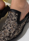 Load image into Gallery viewer, Luxe Patterned Slip-On Mules - BLACK
