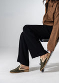 Load image into Gallery viewer, Textured Slip-on Mules - OLIVE
