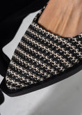 Load image into Gallery viewer, Pointed Straw Flats - BLACK
