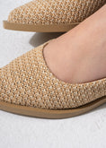 Load image into Gallery viewer, Pointed Straw Flats - BEIGE
