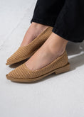 Load image into Gallery viewer, Pointed Straw Flats - CAFE
