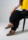 Load image into Gallery viewer, Mixed-Finish Pointed Mules - CAFE
