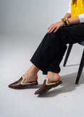 Load image into Gallery viewer, Textured Slip-on Mules - BROWN
