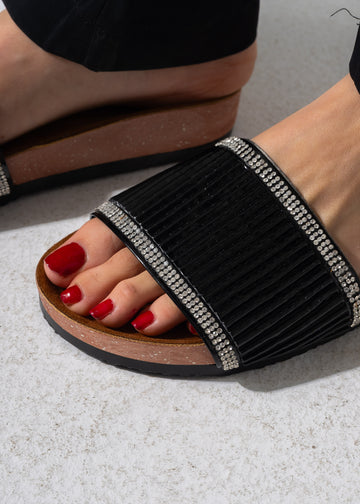 Glitzy Texture Slides - BLACK