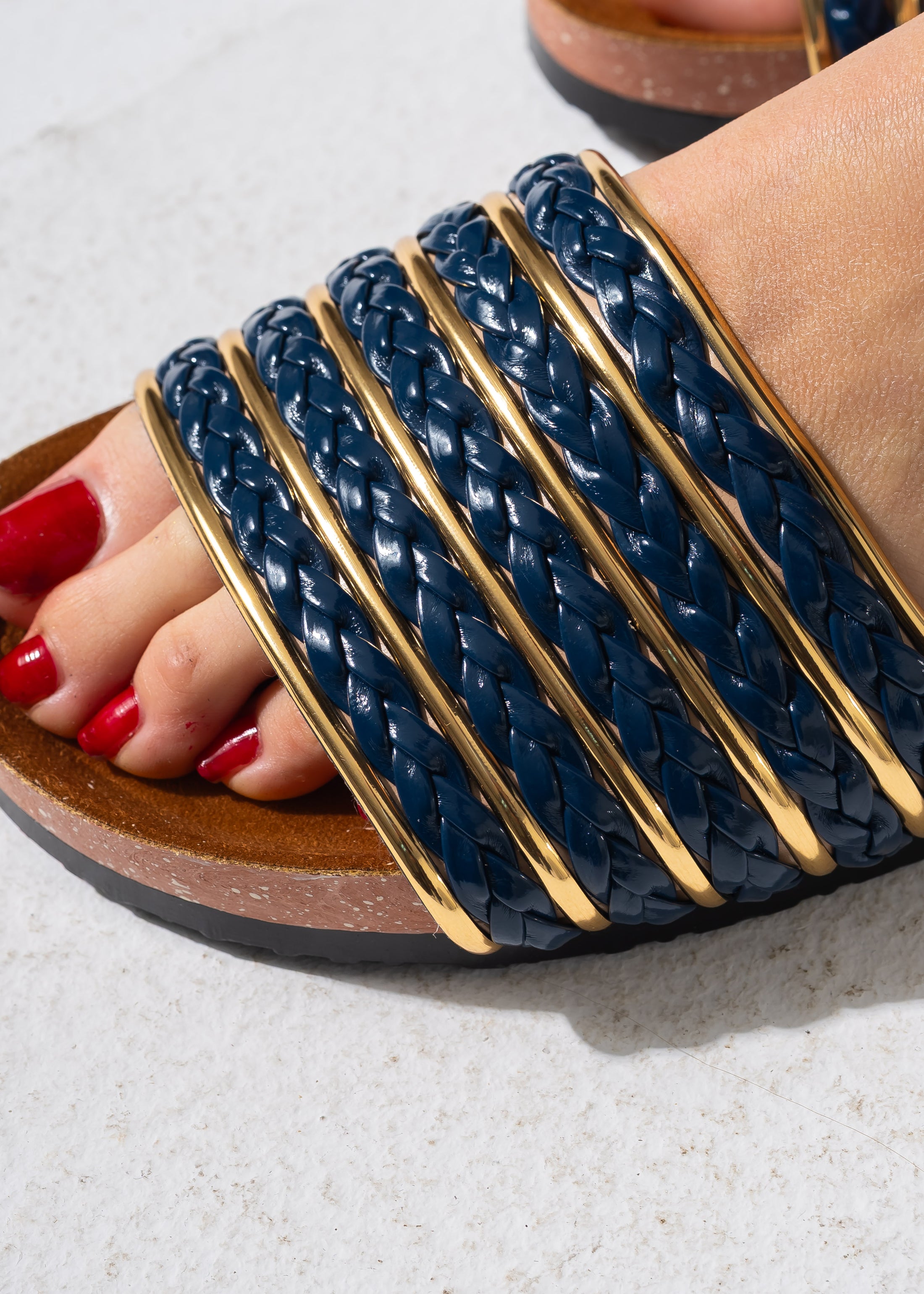 Golden Accent Sliders - DARK BLUE