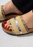 Load image into Gallery viewer, Tapestry Metallic Slides - YELLOW
