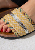 Load image into Gallery viewer, Tapestry Metallic Slides - YELLOW
