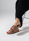 Load image into Gallery viewer, Multi-Strap Ethnic Slides - DARK BLUE
