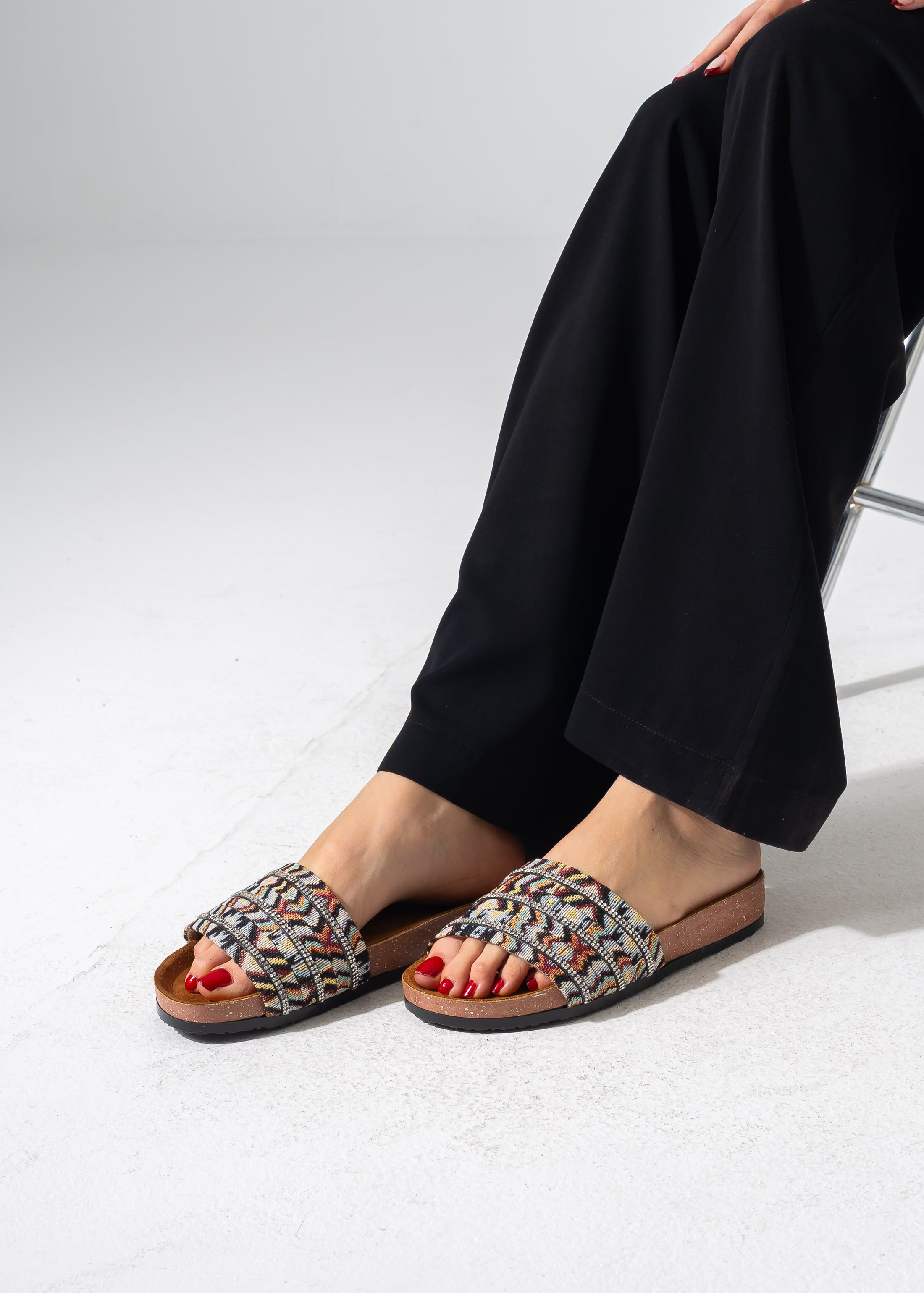 Artisan Sparkle Slides - BLACK