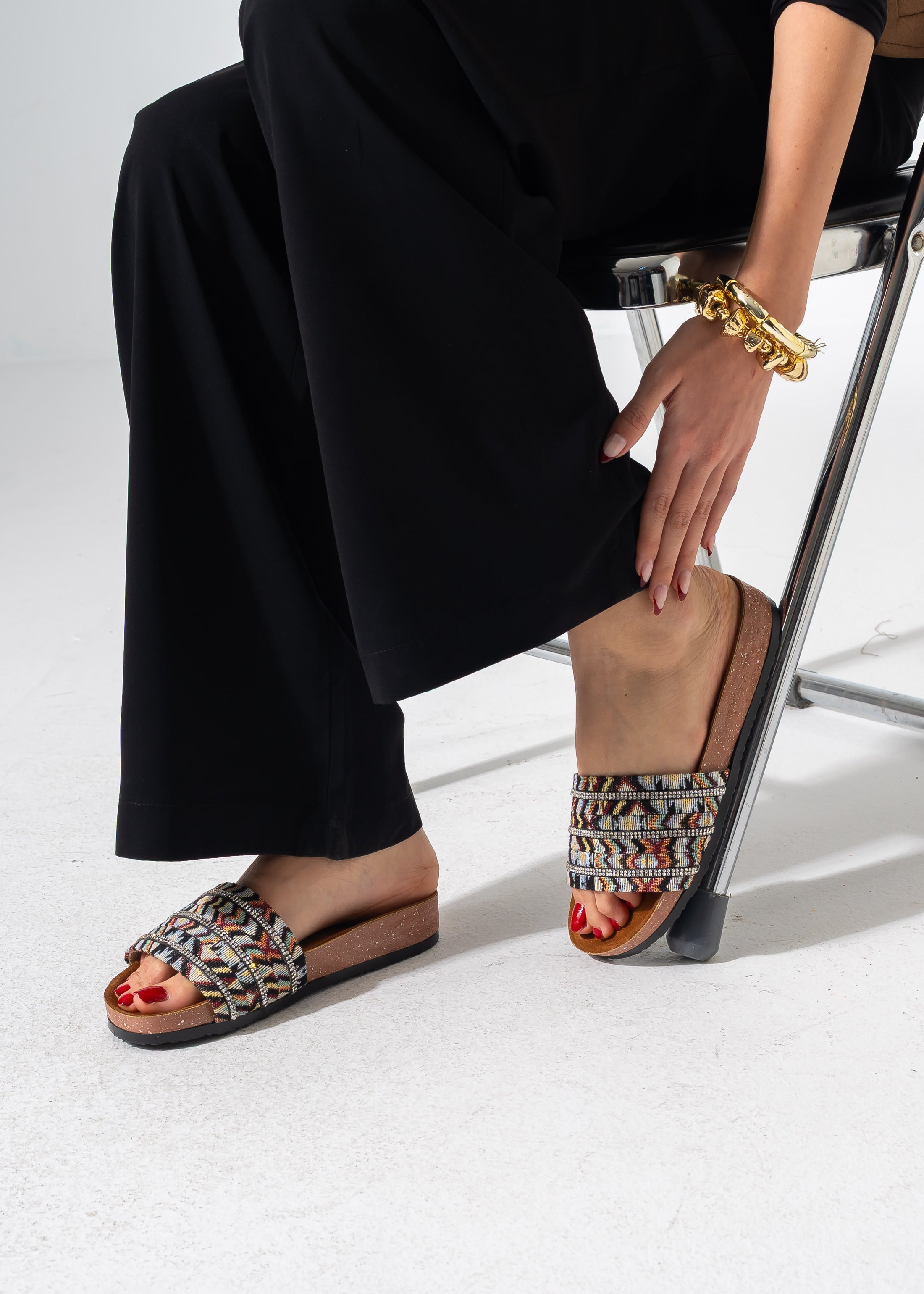 Artisan Sparkle Slides - BLACK