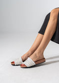 Load image into Gallery viewer, Boho Fringe Slides - WHITE
