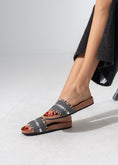 Load image into Gallery viewer, Tapestry Metallic Slides - BLACK
