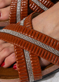 Load image into Gallery viewer, Starlight Criss-Cross Slipper - CAMEL

