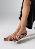 Load image into Gallery viewer, Metallic Ribbed Slides - PINK
