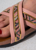 Load image into Gallery viewer, Metallic Ribbed Slides - PINK
