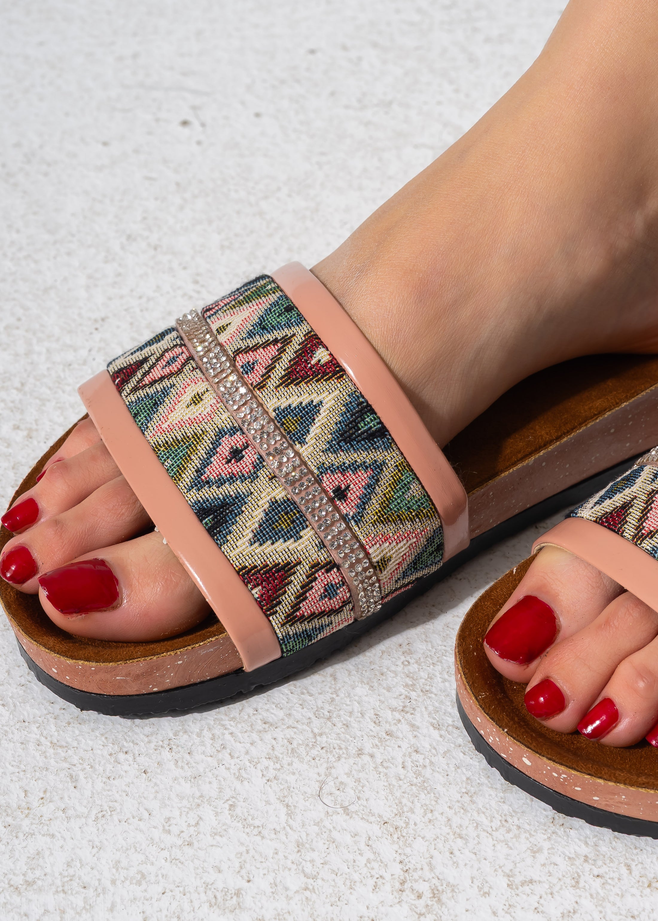 Ethnic Pattern Slipper - PINK