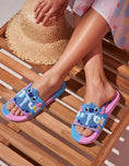 Load image into Gallery viewer, Cute Stitch Graphic Summer Slides - pink
