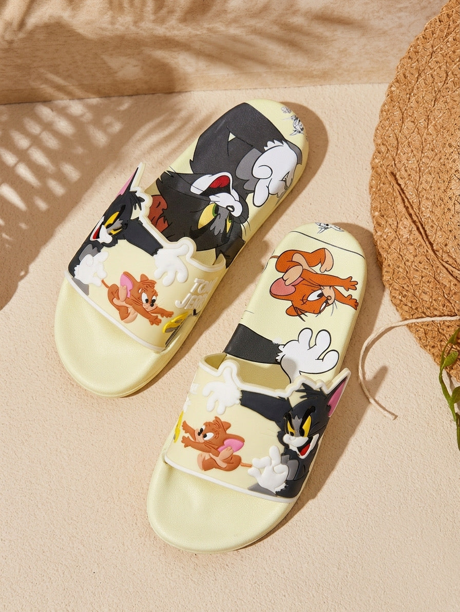 Tom & Jerry Comfort Slip-On Slides - yellow