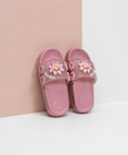 Load image into Gallery viewer, Cute Sunflower Clear-Strap Slides - pink
