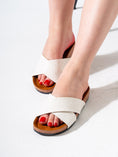 Load image into Gallery viewer, Embossed Cross Slides - WHITE
