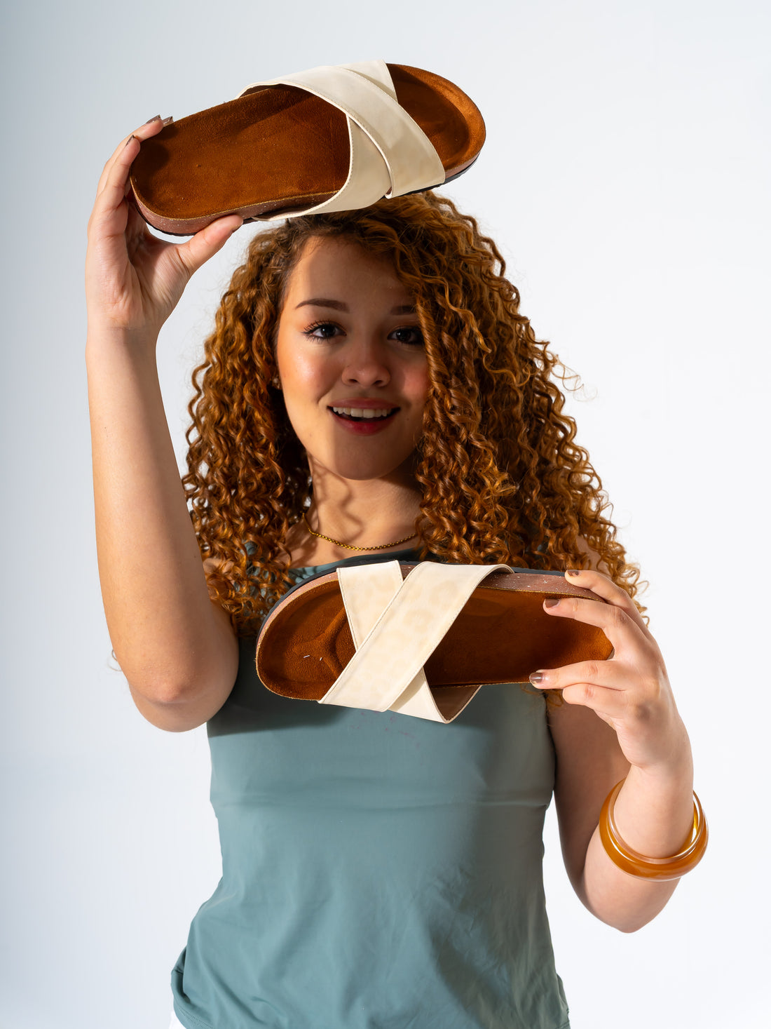 Leopard Print Criss-Cross - BEIGE