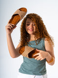 Load image into Gallery viewer, Artisan Raffia-Style Slides - CAFE
