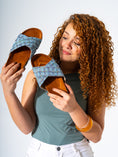 Load image into Gallery viewer, Woven Criss-Cross - BLUE
