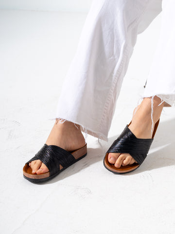 Shimmering Wrap Comfort - BLACK