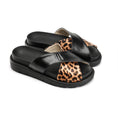 Load image into Gallery viewer, Crisscross Slide Slipper -black tiger
