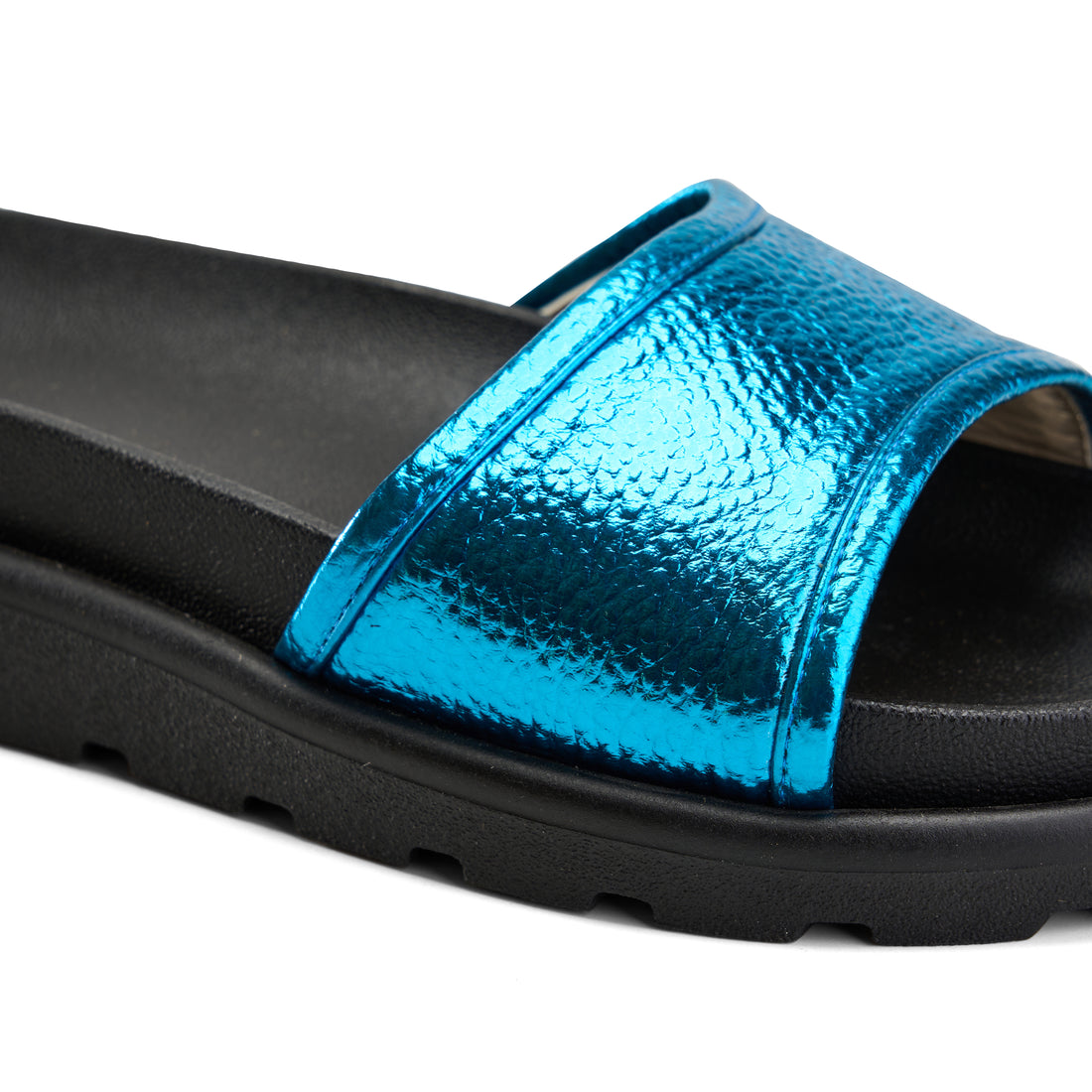 Linear Strap Slipper - Blue