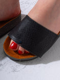 Load image into Gallery viewer, Chic Scaled Open-Toe Mules - BLACK
