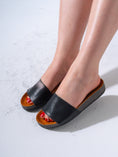 Load image into Gallery viewer, Chic Scaled Open-Toe Mules - BLACK
