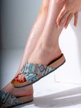 Load image into Gallery viewer, Boho Cross-Strap Slipper - BLUE

