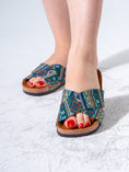 Load image into Gallery viewer, Boho Cross-Strap Slipper - GREEN
