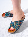 Load image into Gallery viewer, Boho Cross-Strap Slipper - GREEN
