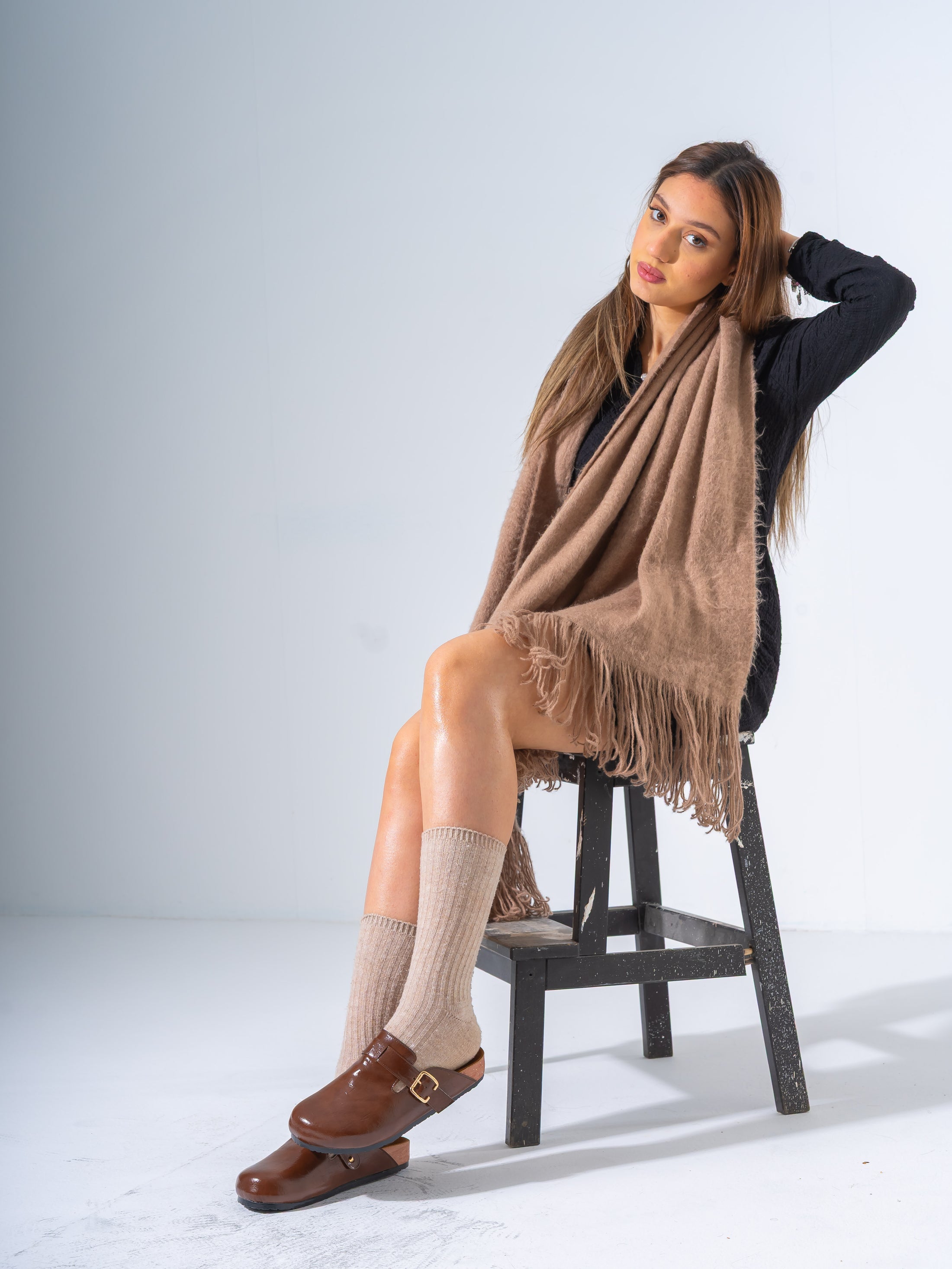 Classic Minimalist Platform Clogs - BROWN