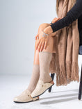 Load image into Gallery viewer, Glossy Scale-Pattern Comfort Clogs - BEIGE
