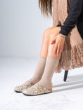 Load image into Gallery viewer, Textured Animal Print Cork-Sole Clogs- CAFE
