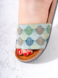 Load image into Gallery viewer, Vintage-Style Tapestry Slide - BABY BLUE

