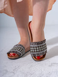 Load image into Gallery viewer, Beaded Ethnic Fabric Slipper - BROWN
