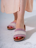 Load image into Gallery viewer, Beaded Ethnic Fabric Slipper - PINK
