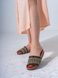 Load image into Gallery viewer, Beaded Ethnic Fabric Slipper - YELLOW
