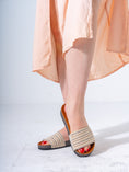 Load image into Gallery viewer, Bohemian Textured Slipper - BEIGE
