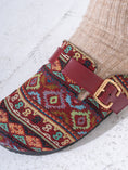 Load image into Gallery viewer, Bohemian Patterned Buckle Clogs - MARRON
