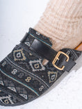 Load image into Gallery viewer, Bohemian Patterned Buckle Clogs - BLACK
