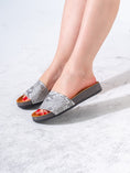 Load image into Gallery viewer, Chic Snake-Embossed Comfort Slides - GRAY
