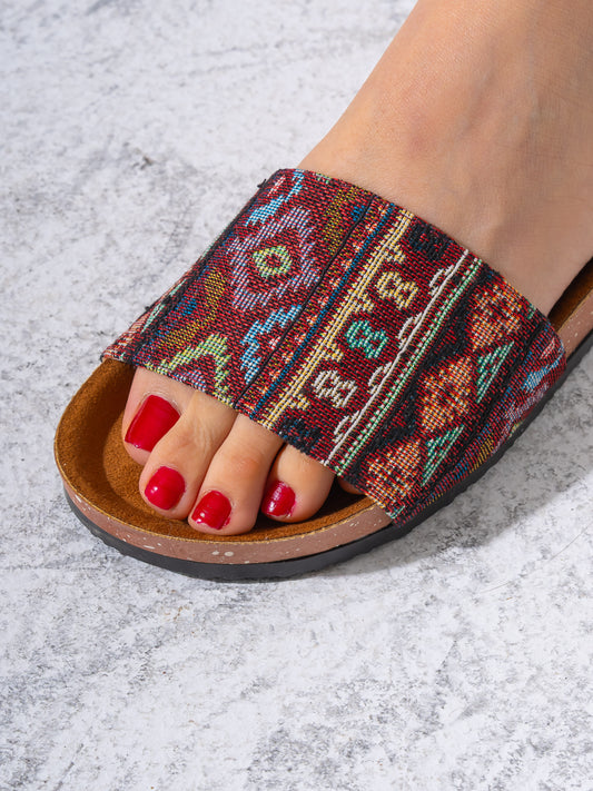 Nomadic Pattern Slide - MARRON